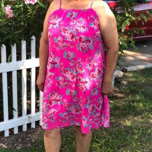 Fuschia Floral Dress